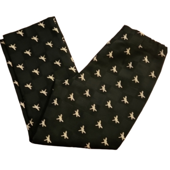 Talbots Pants womens size 8 Petite dragonfly Trousers black - Picture 1 of 12